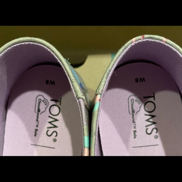 Toms Sparkle Unicorn Flats! Great condition! Worn twice - Picture 2 of 3